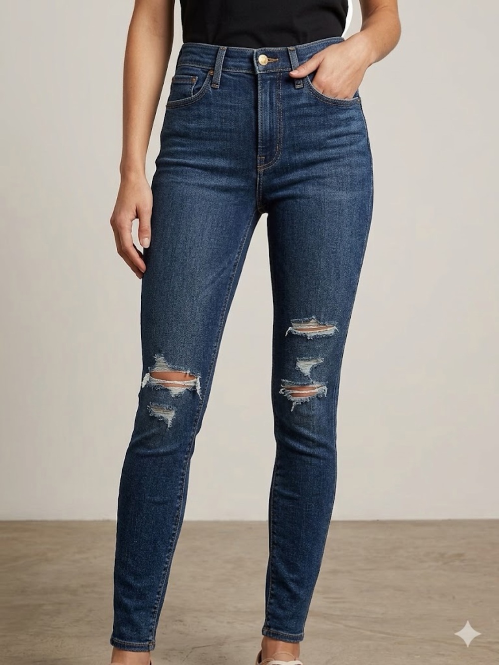 🧡| Levi's Dark Blue Distressed Skinny Jeans - Women